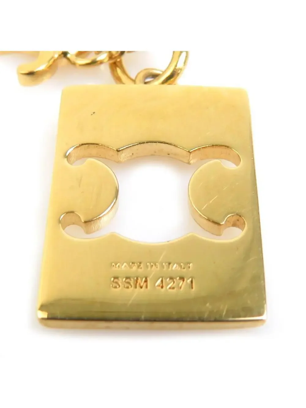 Auth Celine Triomphe Necklace Gold #303001C32B